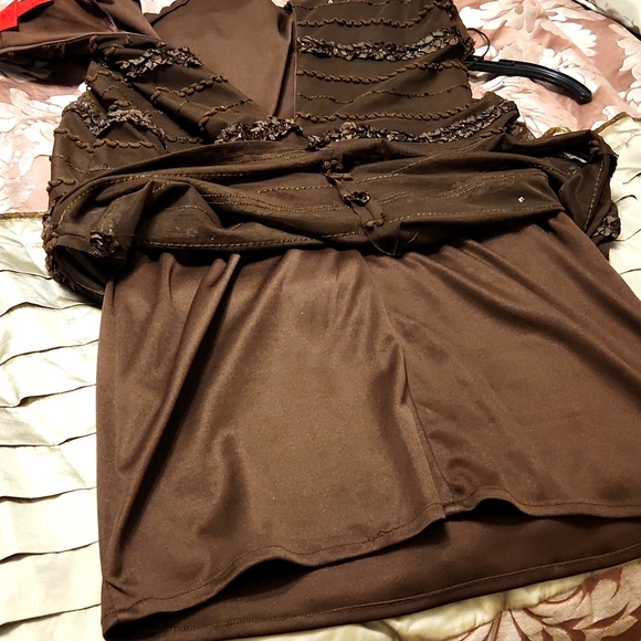 Size 8 JS Collection spaghetti strap dress with bolero jacket - Picture 6 of 8